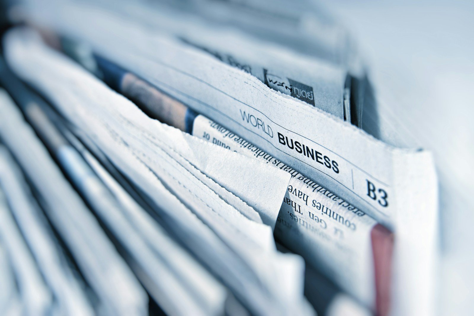 Editorial newspaper on a desk
