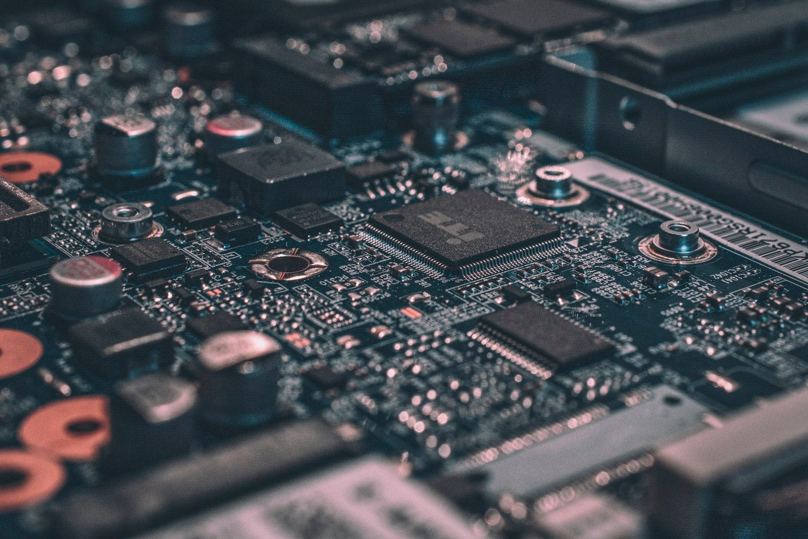Close-up of artificial intelligence circuitry