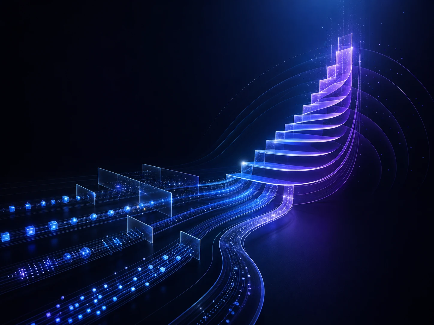 Abstract data streams representing digital marketing and brand communication